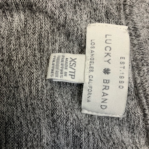 Lucky Brand Heather Thin Sweater with polka dots. Size Extra Small. - Picture 5 of 5